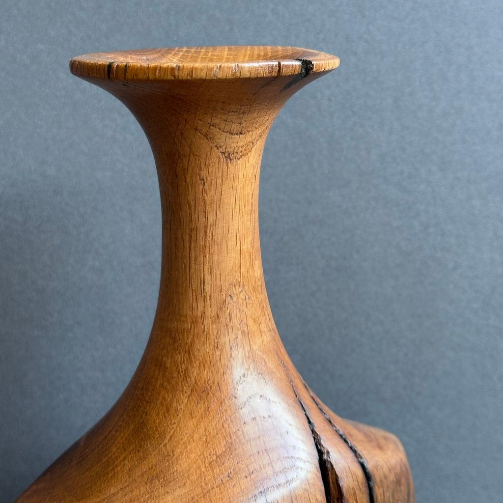 No.152 Short Bottle Vase - Reclaimed Oak