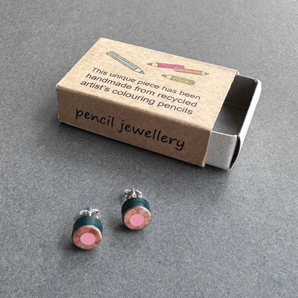 Pencil Stud Earrings - Pink