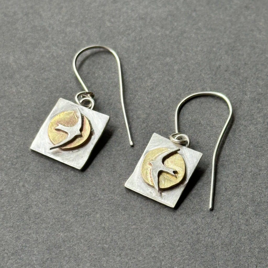 Sterling Silver Drop Earrings - Swifts at Midday Sun