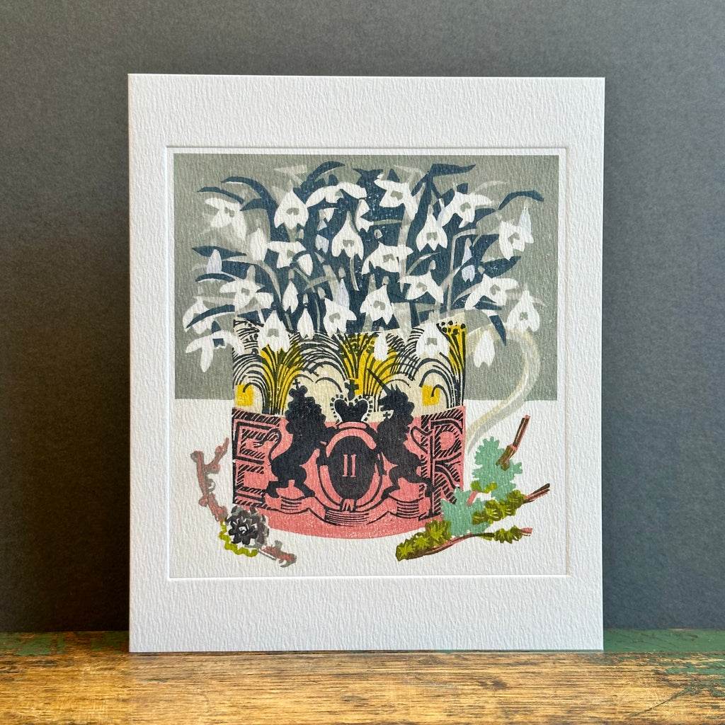 G/Card - Matt underwood - Snowdrops in a Coronation Mug