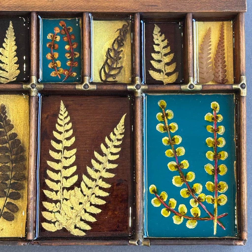 Mixed Media Garden Ferns #384
