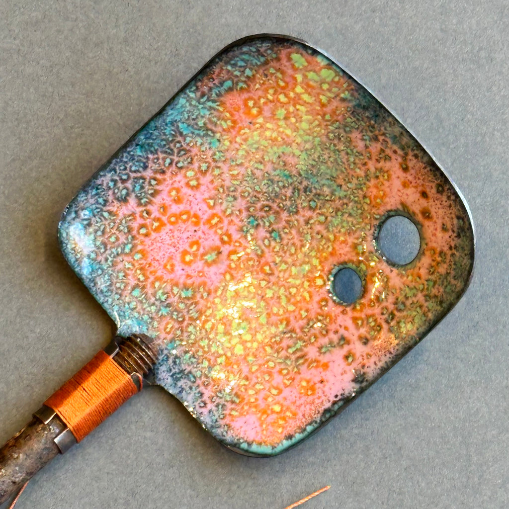 Decorative Enamel Spoon 'Old Rusty Bolt’