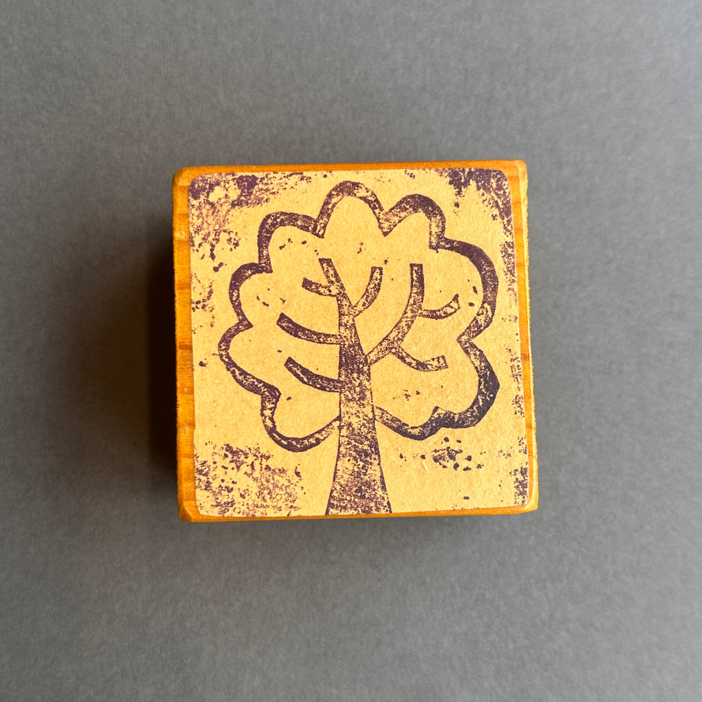 Collagraph Block ‘Tree’ Purple/Buff