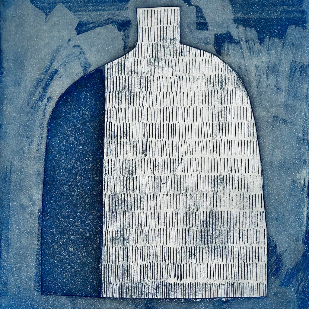 Etching  - Conversation #3 - Blue - Unframed