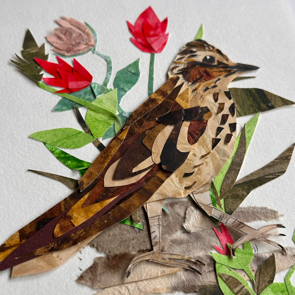 Original Collage - Skylark - Framed