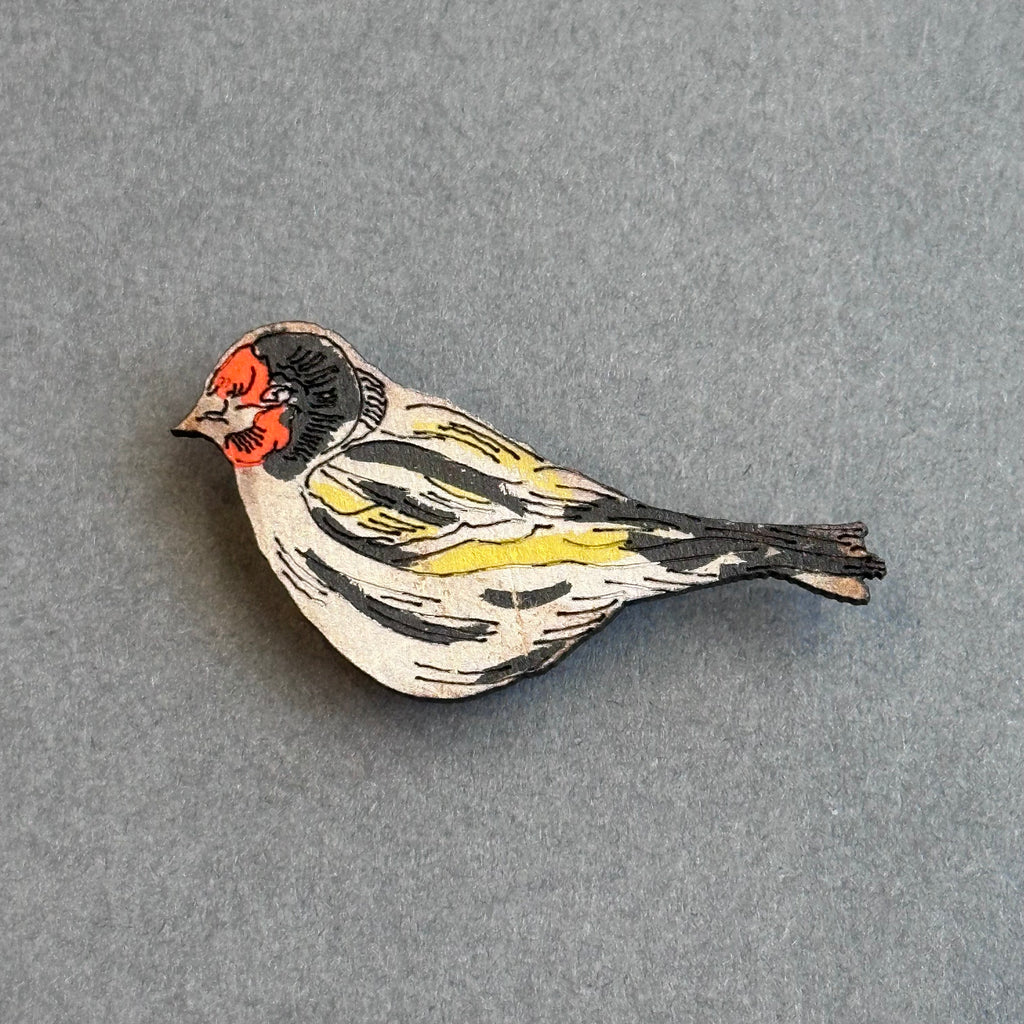 Mini Pin Brooch - Goldfinch