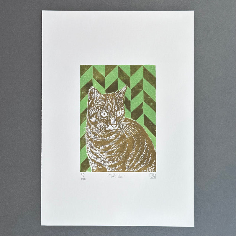 A4 - Tabitha - Linocut - Unframed