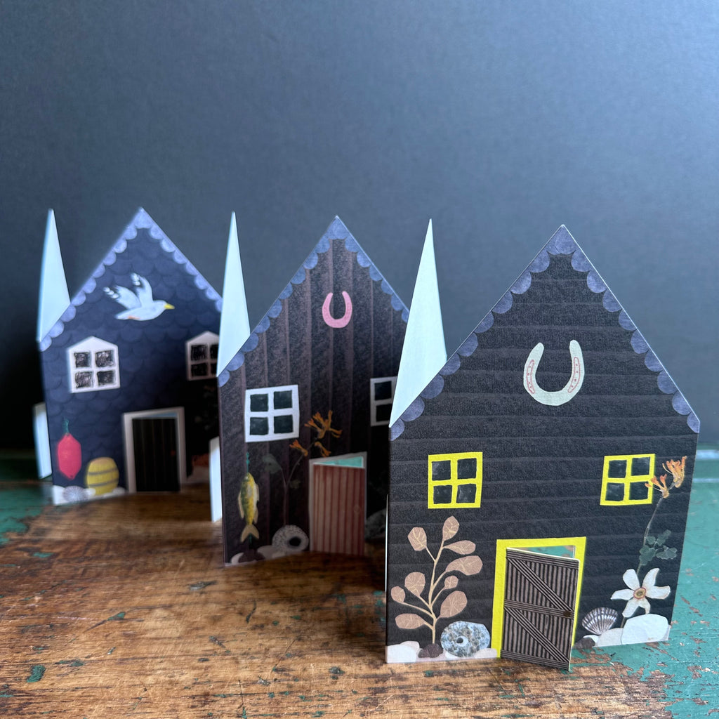 Concertina Card - Beach Huts