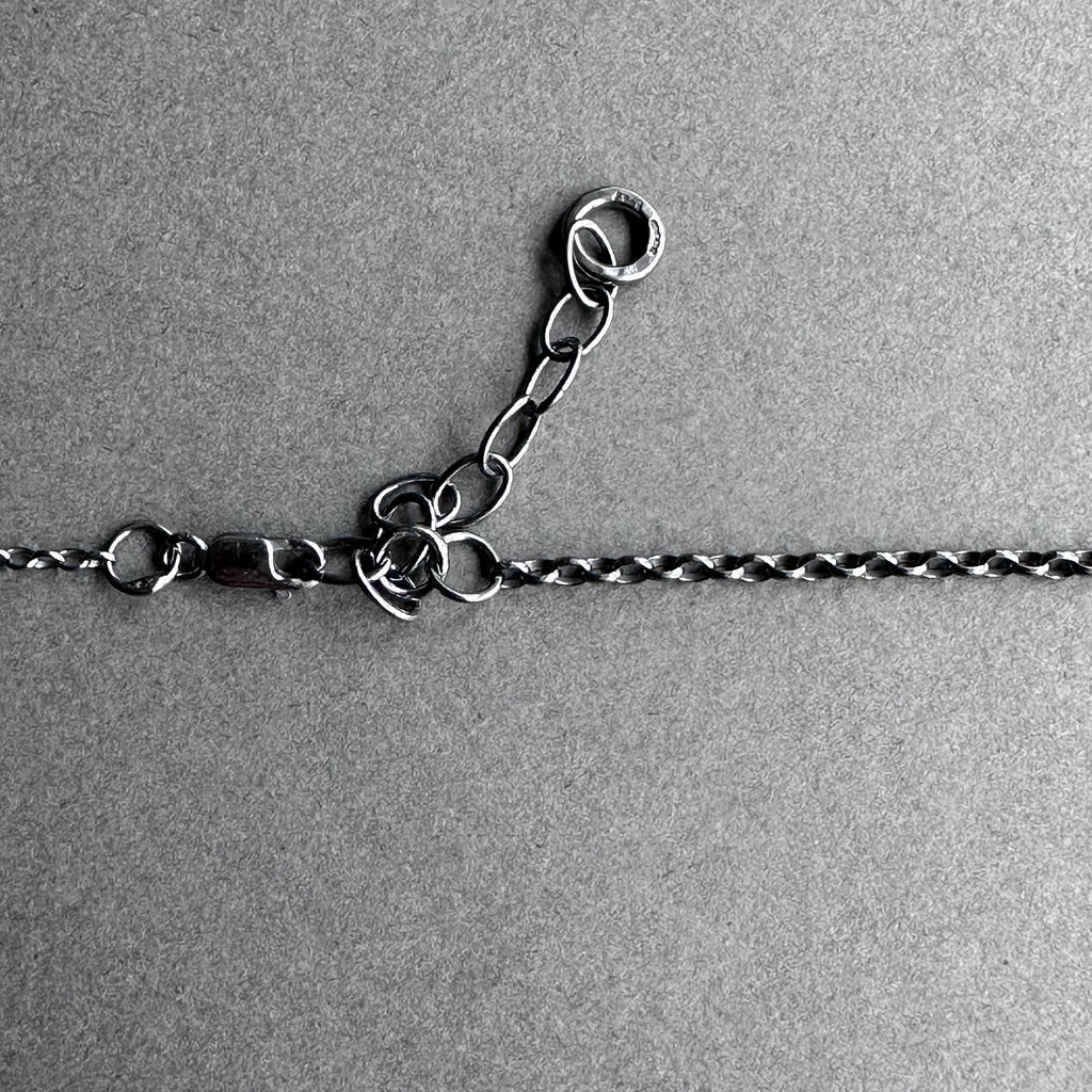 Bug Necklace - Oxidised Silver, Gold & Andesine Labradorite