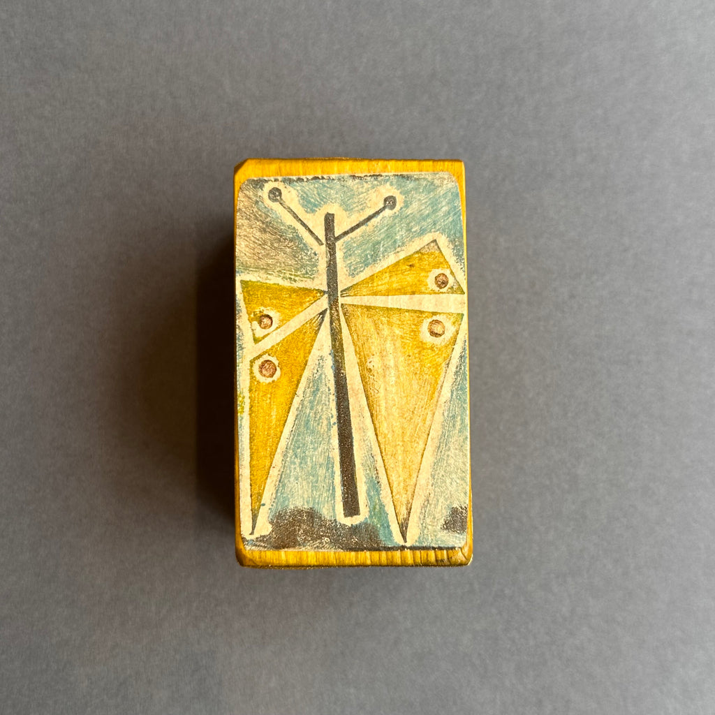 Collagraph Block ‘Butterfly’ Lemon/Lime/Blue