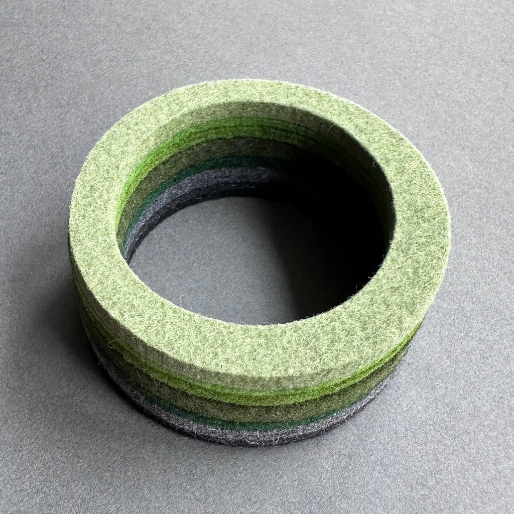 Chunky Bangle Ombre 'Greens'