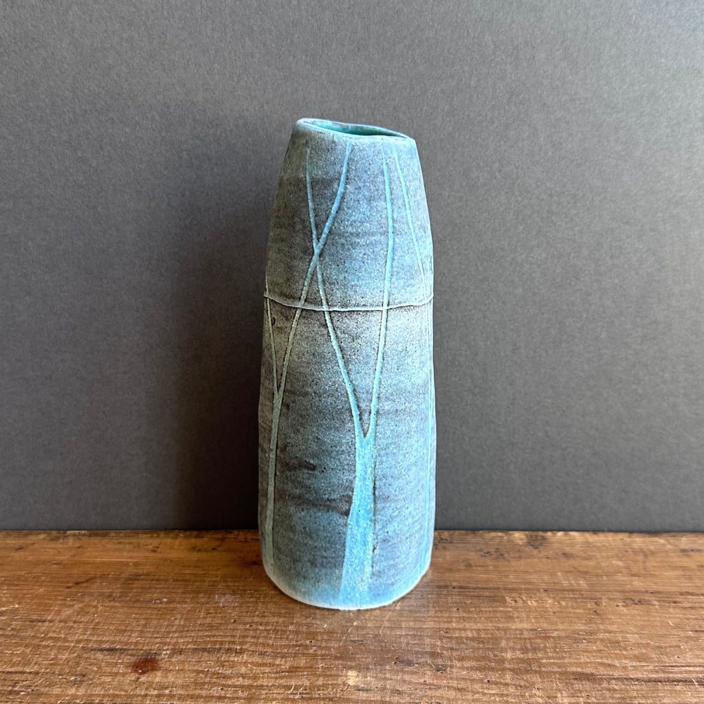 Curved Vase - Medium - Dark Woodland (A)