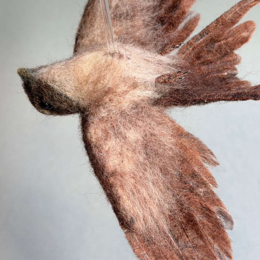 Needle Felted Swift in Flight