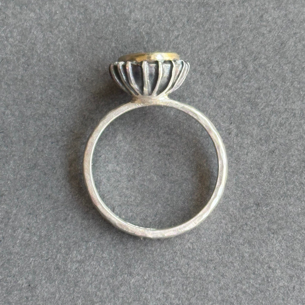 Ring - Silver, Gold & Topaz