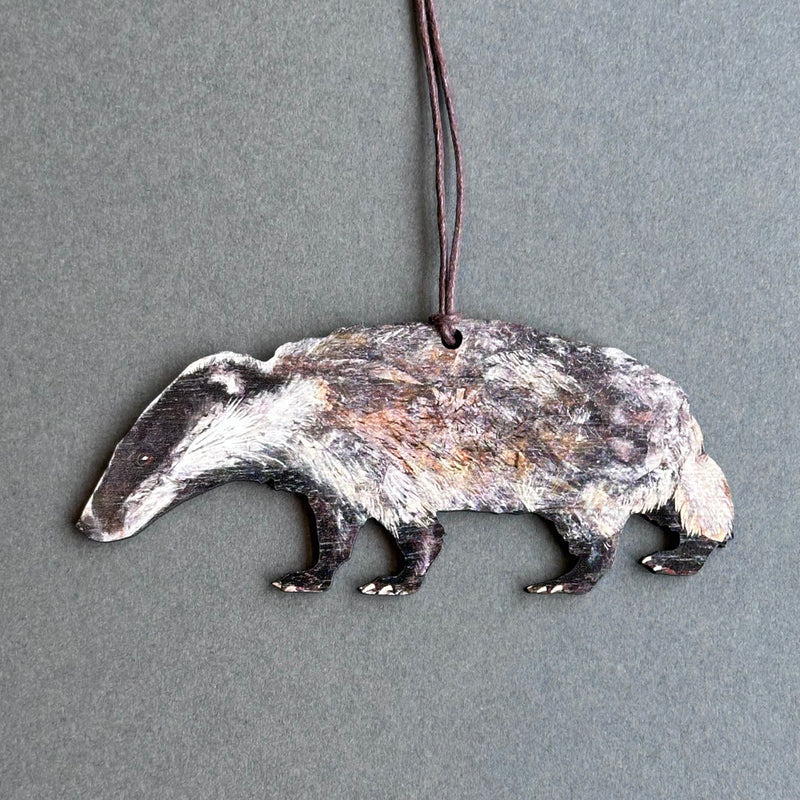 Wooden Decoration - Badger