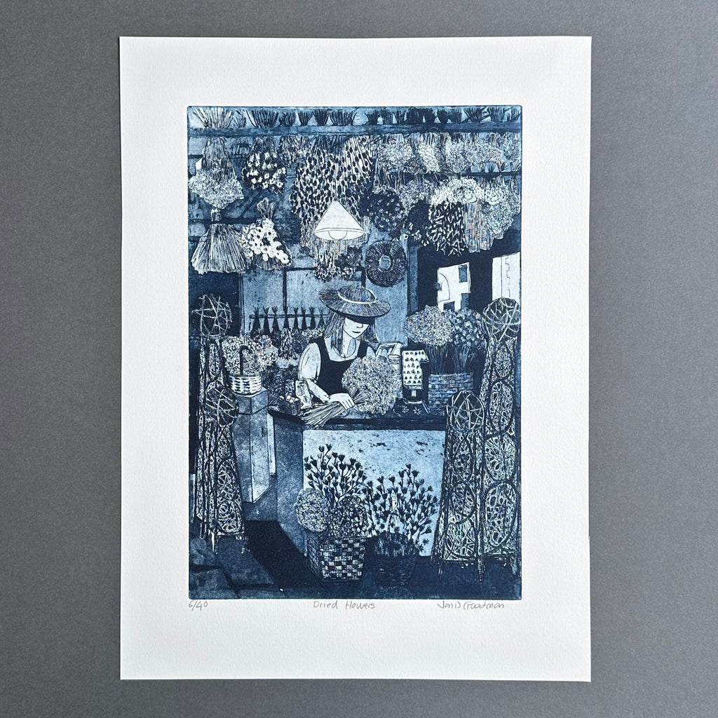 Etching - Dried Flowers - Unframed