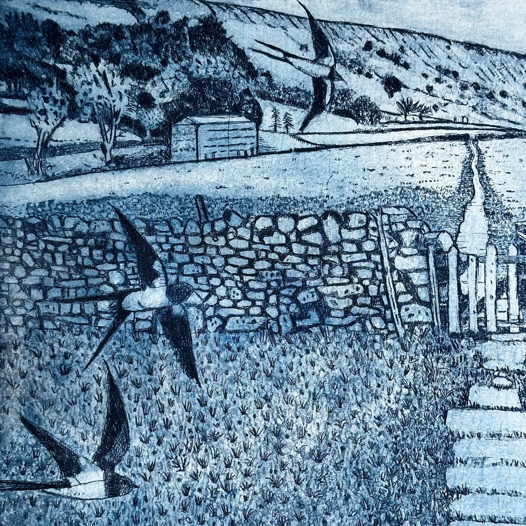 Etching - Hay Meadows - Unframed