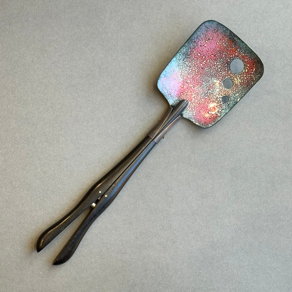 Decorative Enamel Spoon 'Ebony Glove Stretchers’