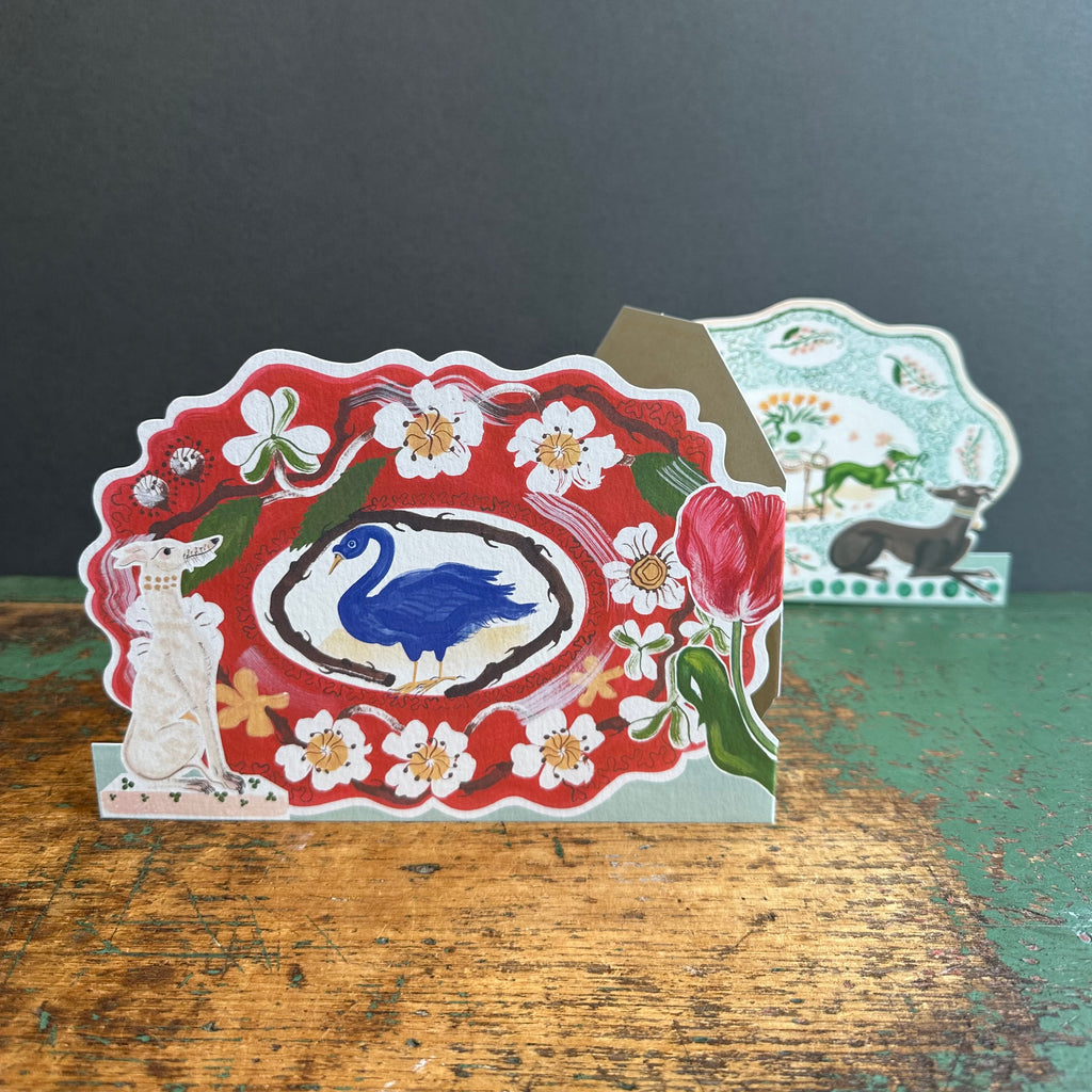 Die-Cut Card - Polly Fern - Romantic Platter