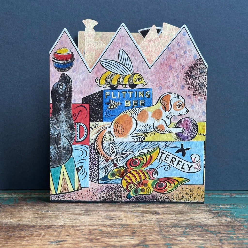 Die-Cut Card - Emily Sutton - Tin Toys, Cats to Dog