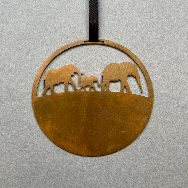 Metal Hanging - Elephants