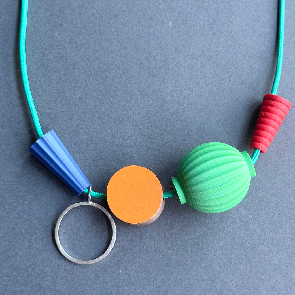 Shape & Form Necklace - Rhubarb, Pistachio & Lavender #1