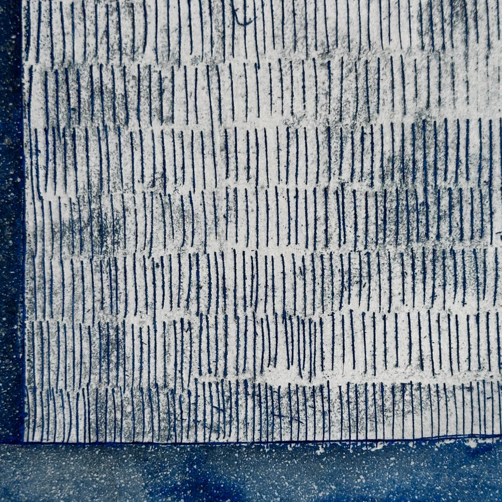 Etching  - Conversation #3 - Blue - Unframed