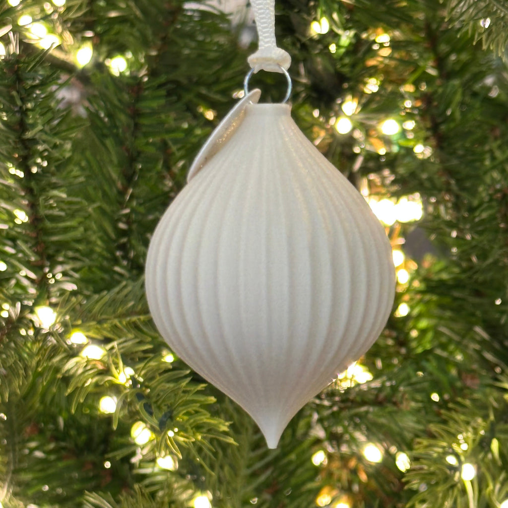 3D Printed Bauble - Milk - Droplet
