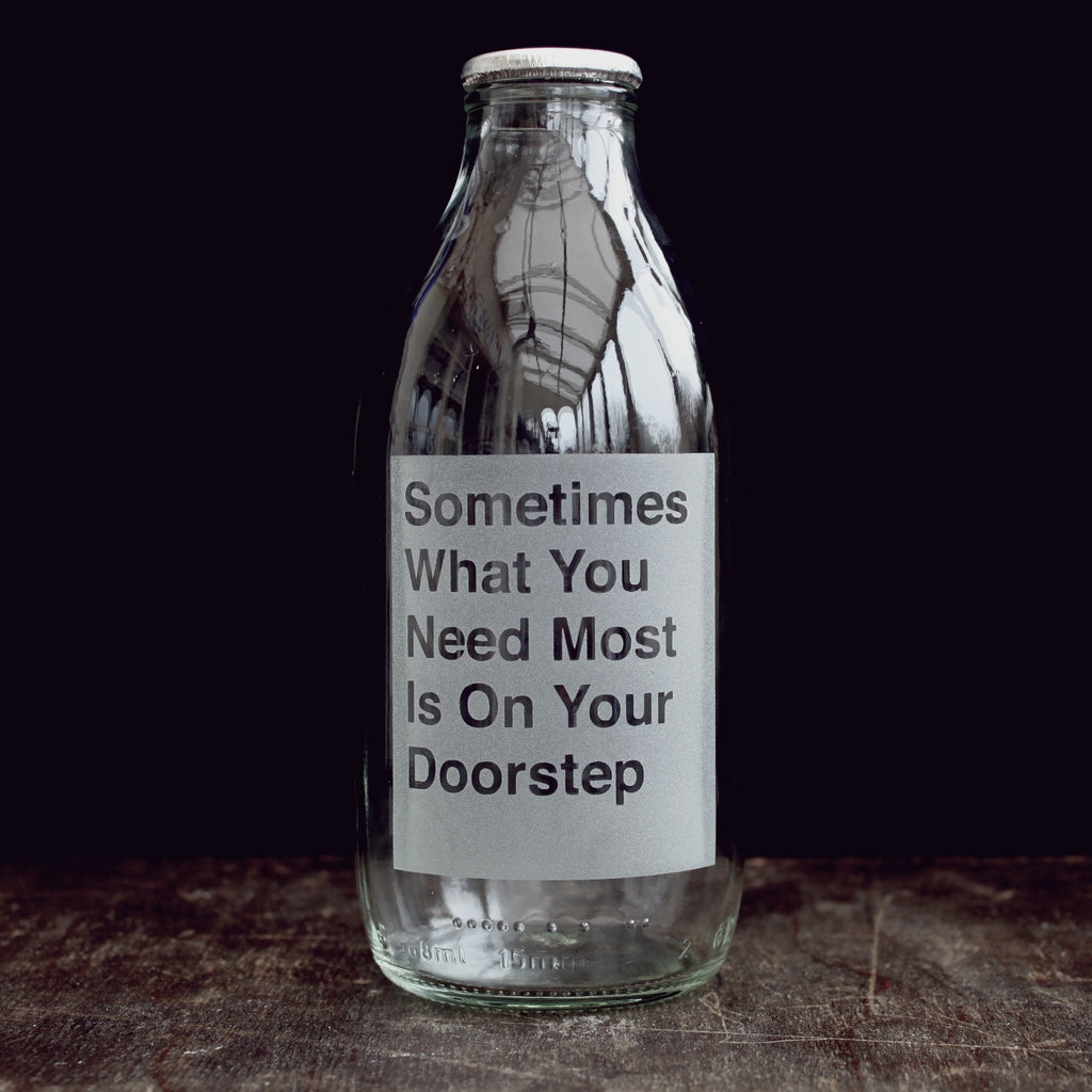 Etched Milk Bottle