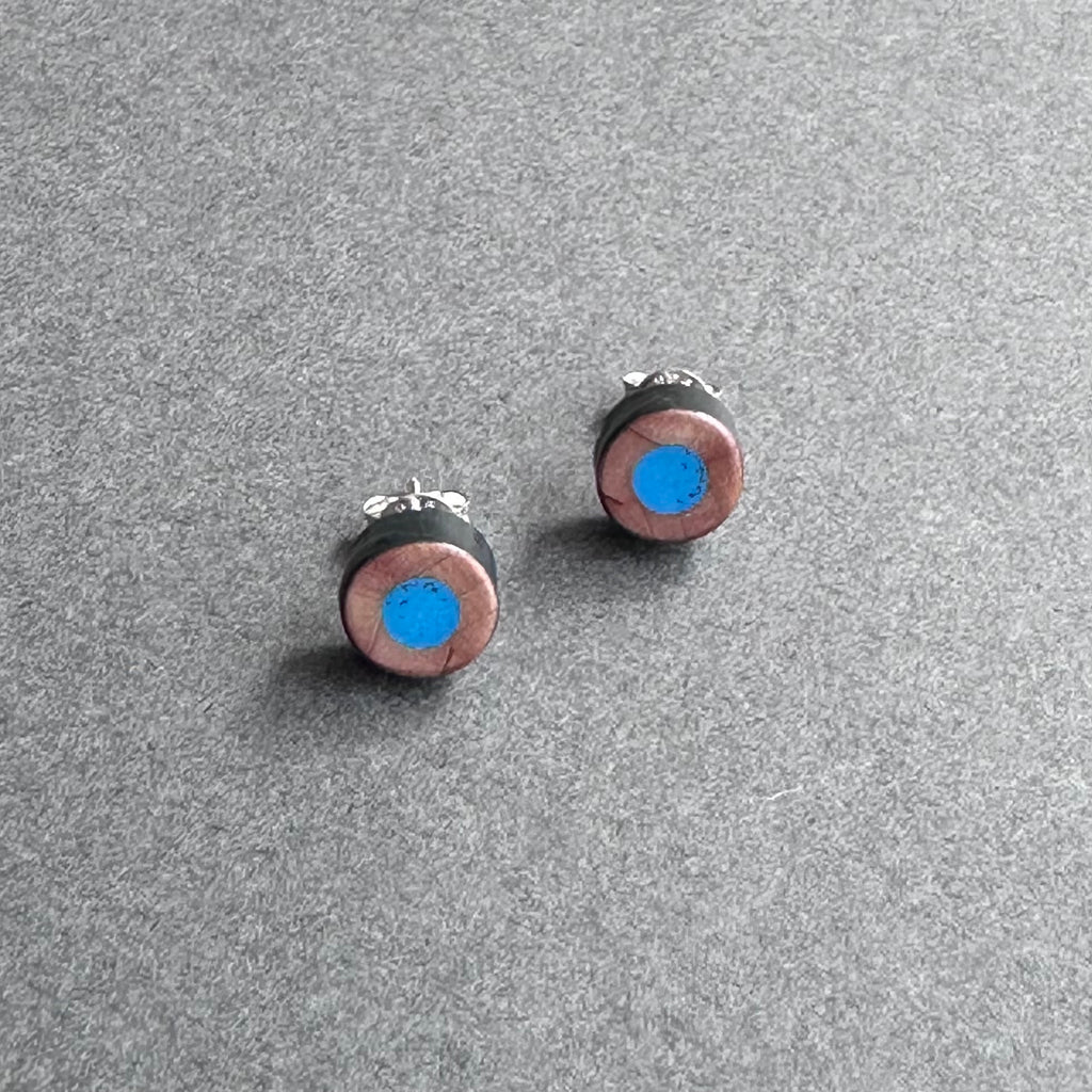 Pencil Stud Earrings - Blue