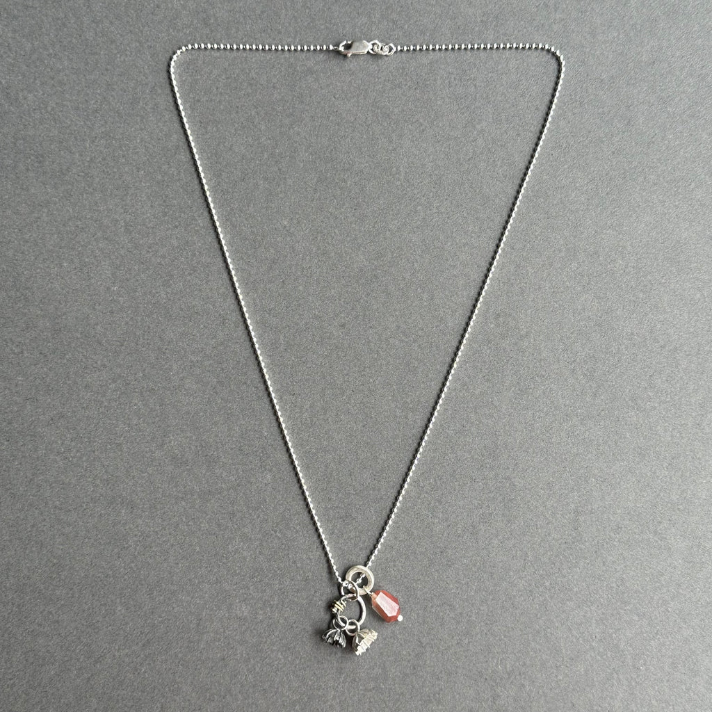 Poppy Seed Necklace - Silver & Andesine Labradorite