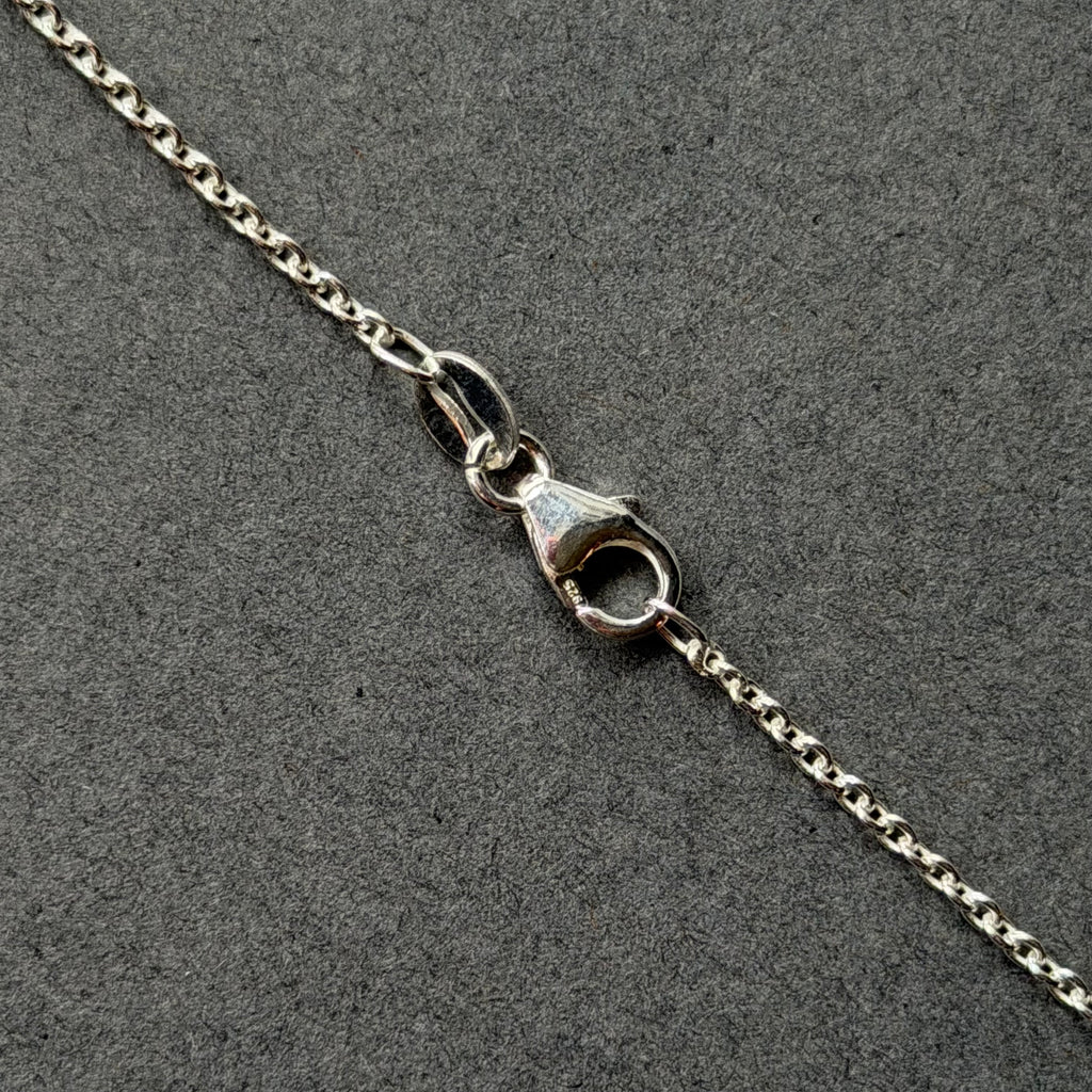 Poppy Seed Necklace - Silver & Grandidierite