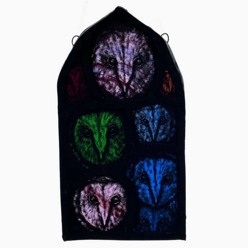 Stained Glass Arch - Parliament Owls