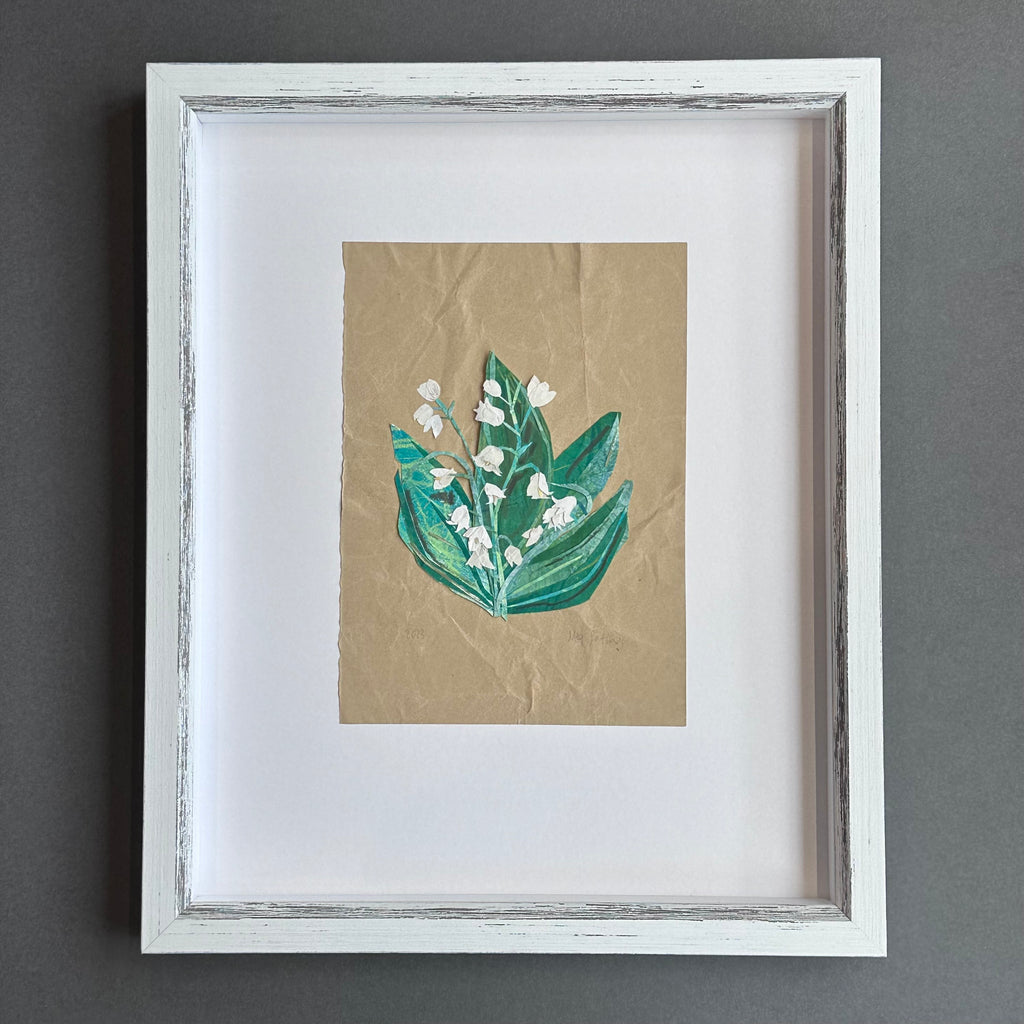 Original Collage - Lily of the Valley - Framed