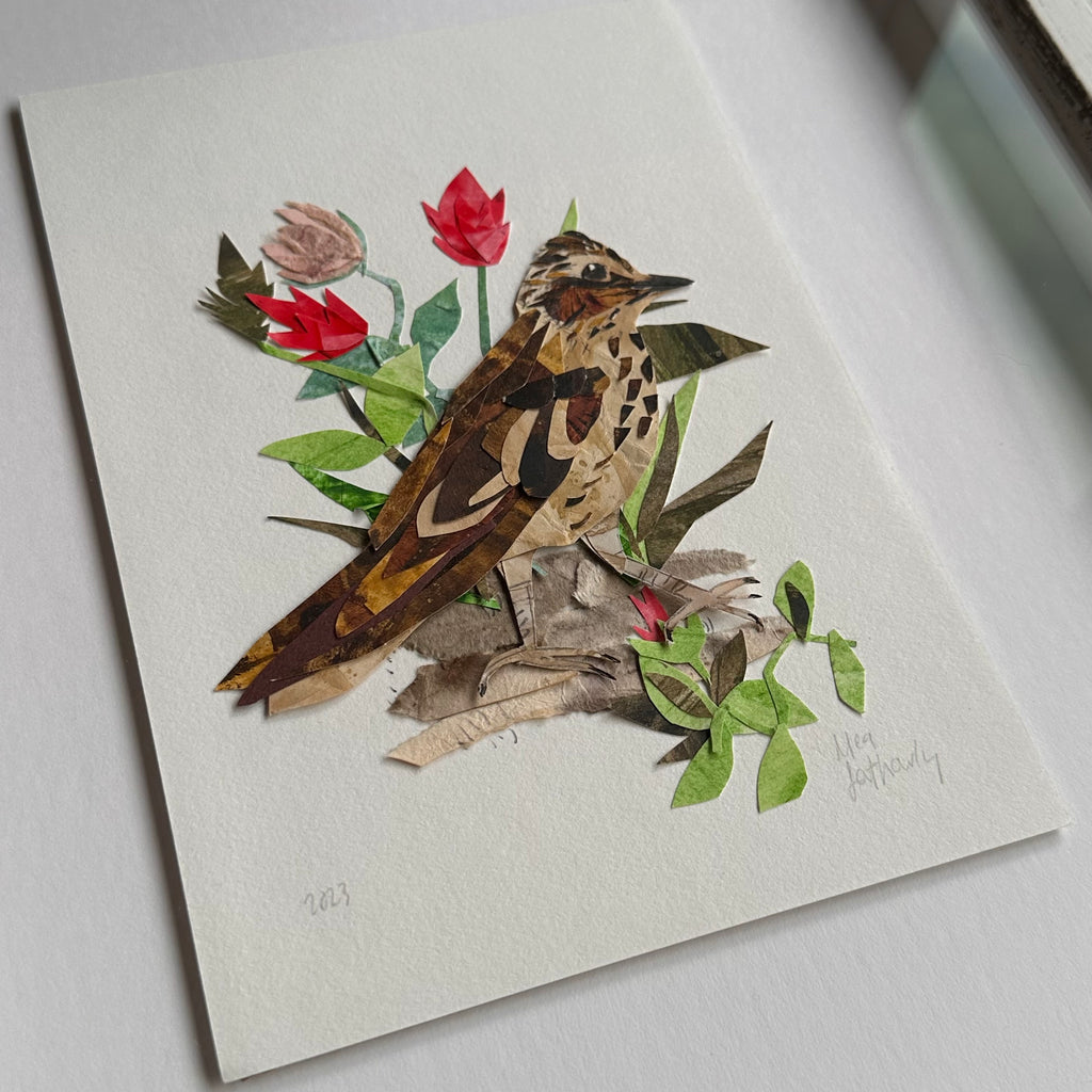 Original Collage - Skylark - Framed