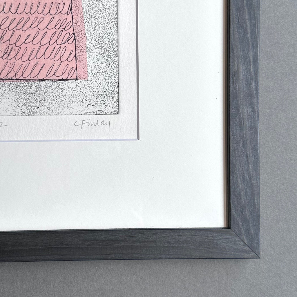 Etching - Conversation #2 - Pink - Framed
