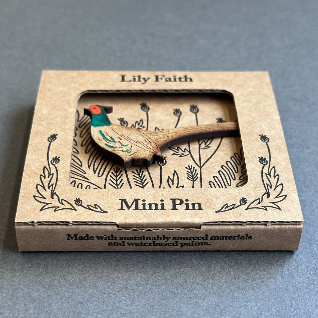 Mini Pin Brooch - Pheasant