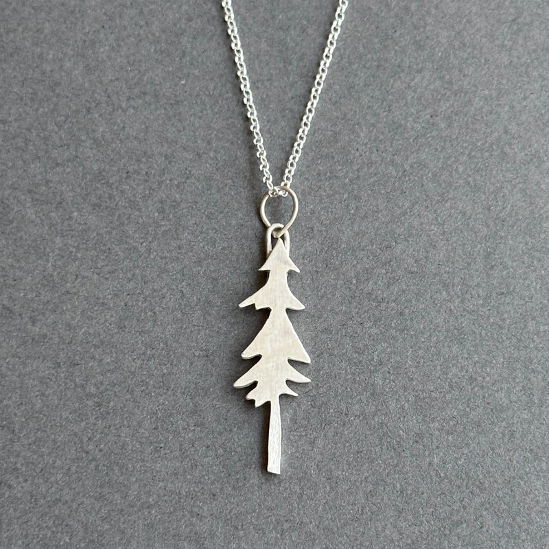 Sterling Silver Pendant - Pine Tree