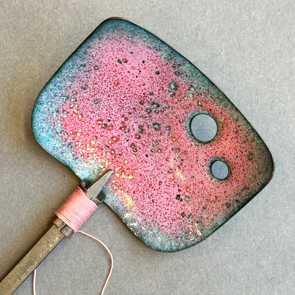 Decorative Enamel Spoon 'Metal Punch Tool’