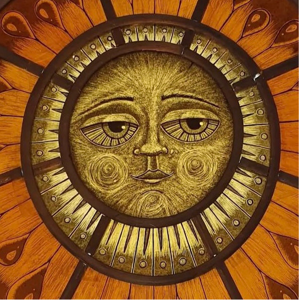 Stained Glass - Large - Amber Sun