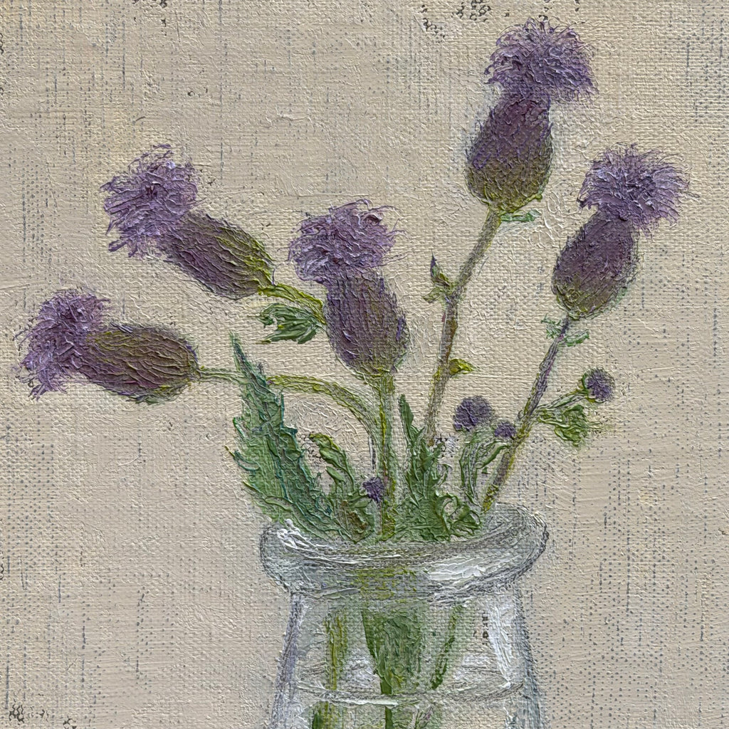 Oil Painting - 8 x 10” - Thistles