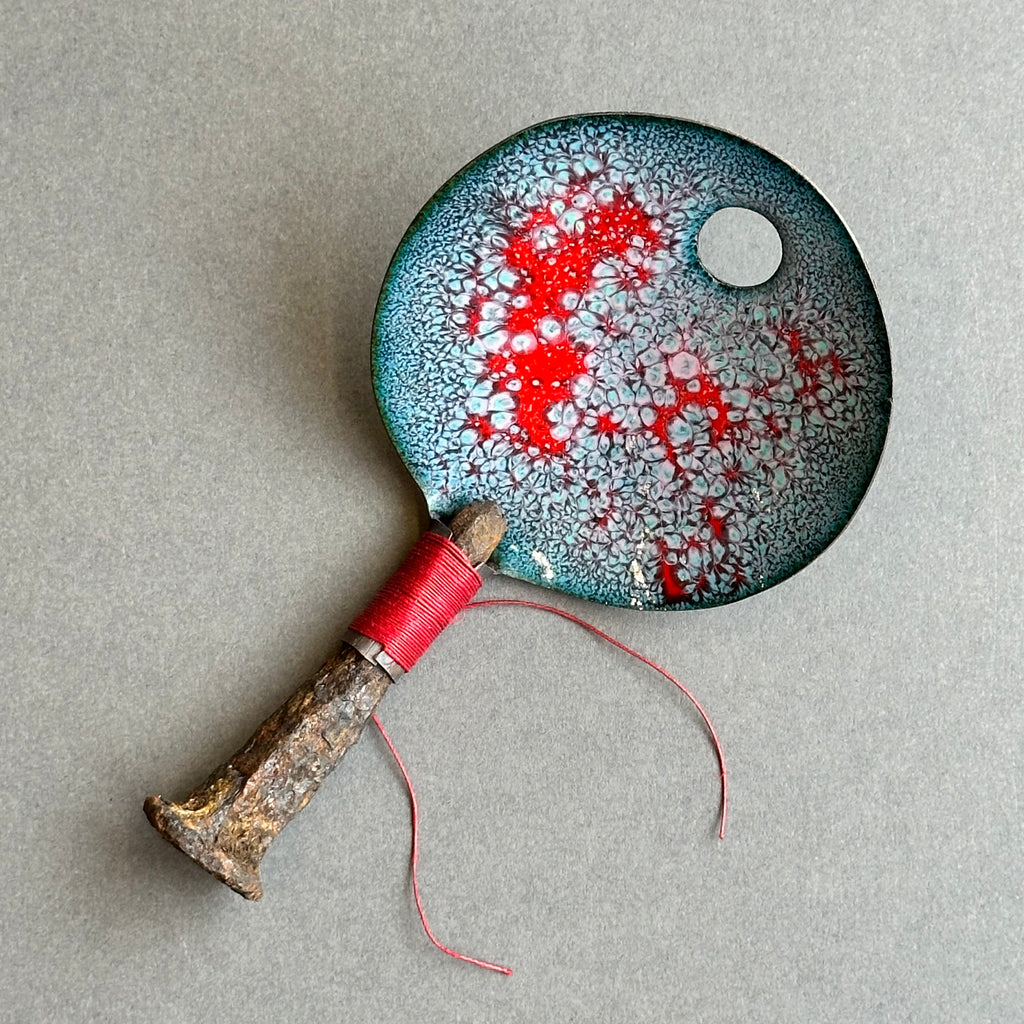 Decorative Enamel Spoon 'Big Chunky Old Nail’