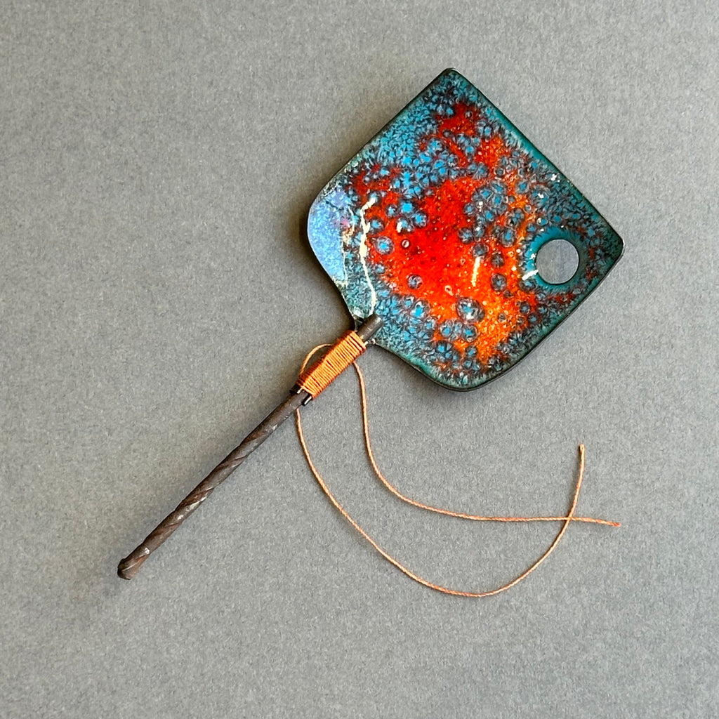 Decorative Enamel Spoon 'Drill Bit’