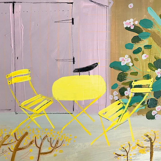 G/Card - Janine Burrows - Yellow Table Blackbird