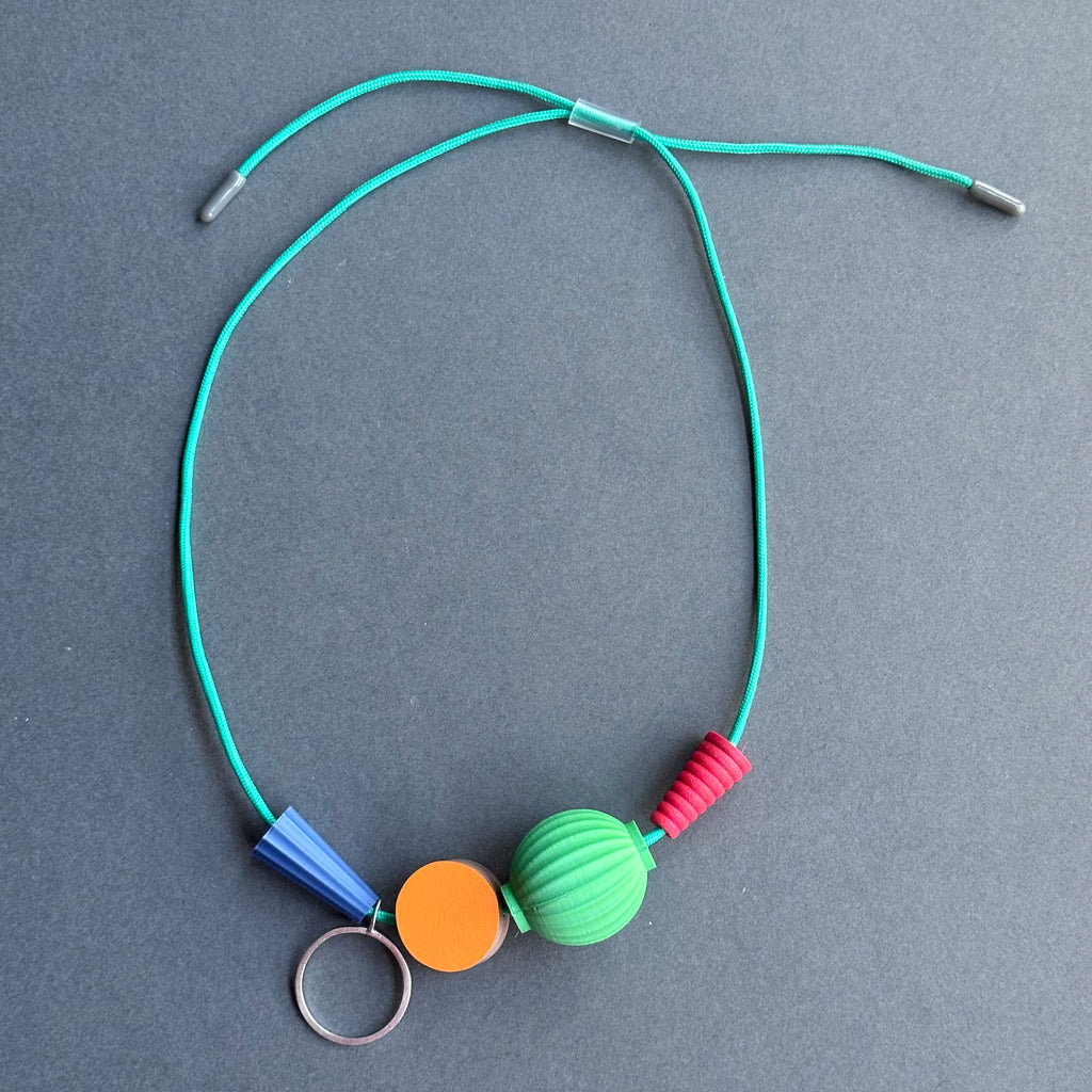 Shape & Form Necklace - Rhubarb, Pistachio & Lavender #1