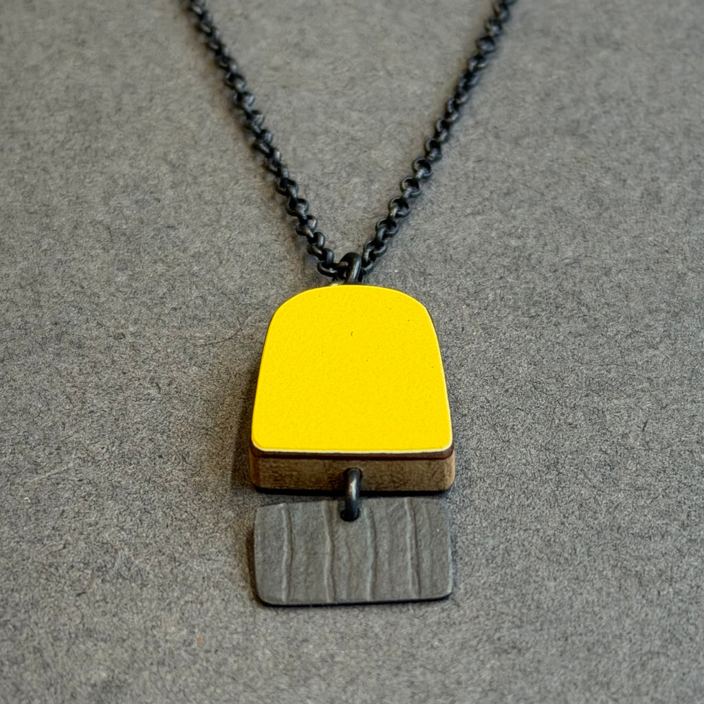 Minimalist Stripe Pendant Yellow