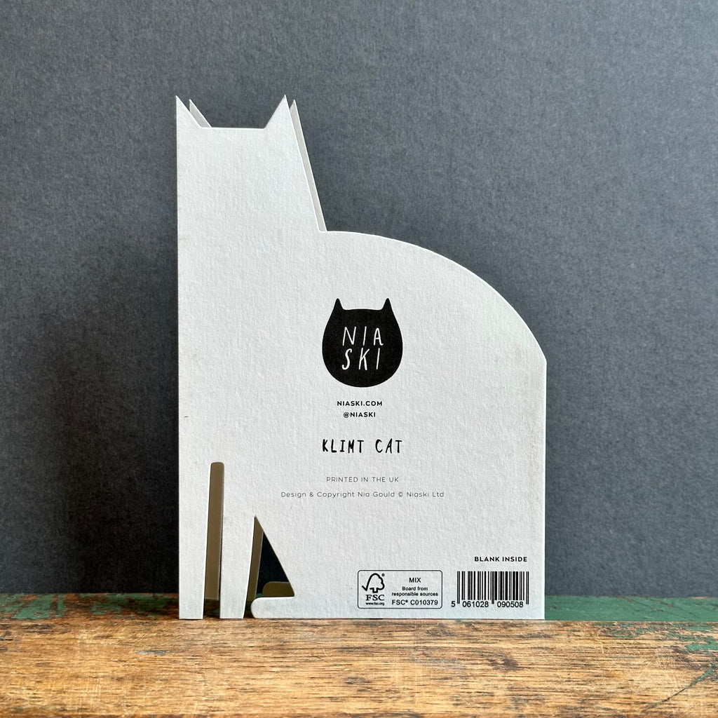 Cut Out Cat G/Card - Niaski - Klimt Cat