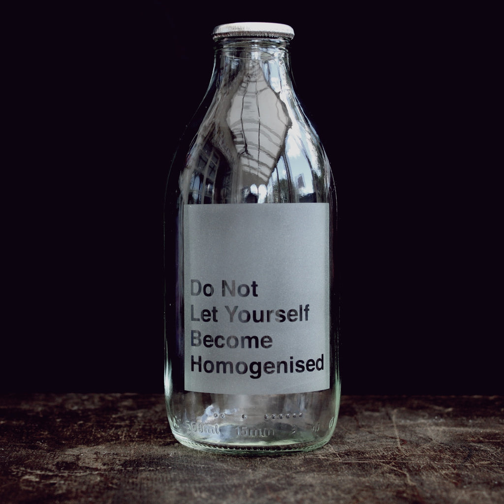 Etched Milk Bottle