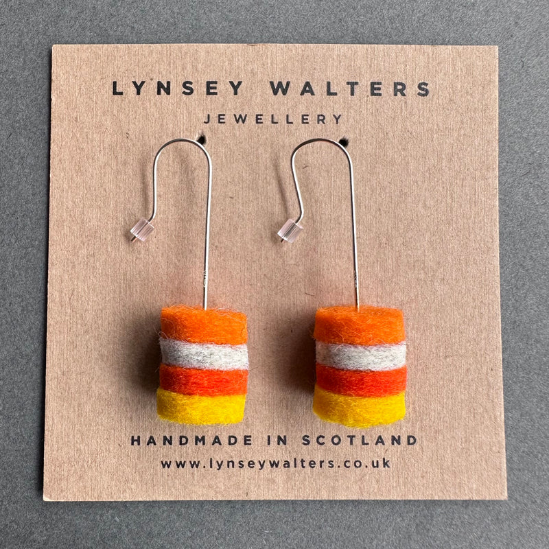 Ombre Drop Earrings 'Oranges'
