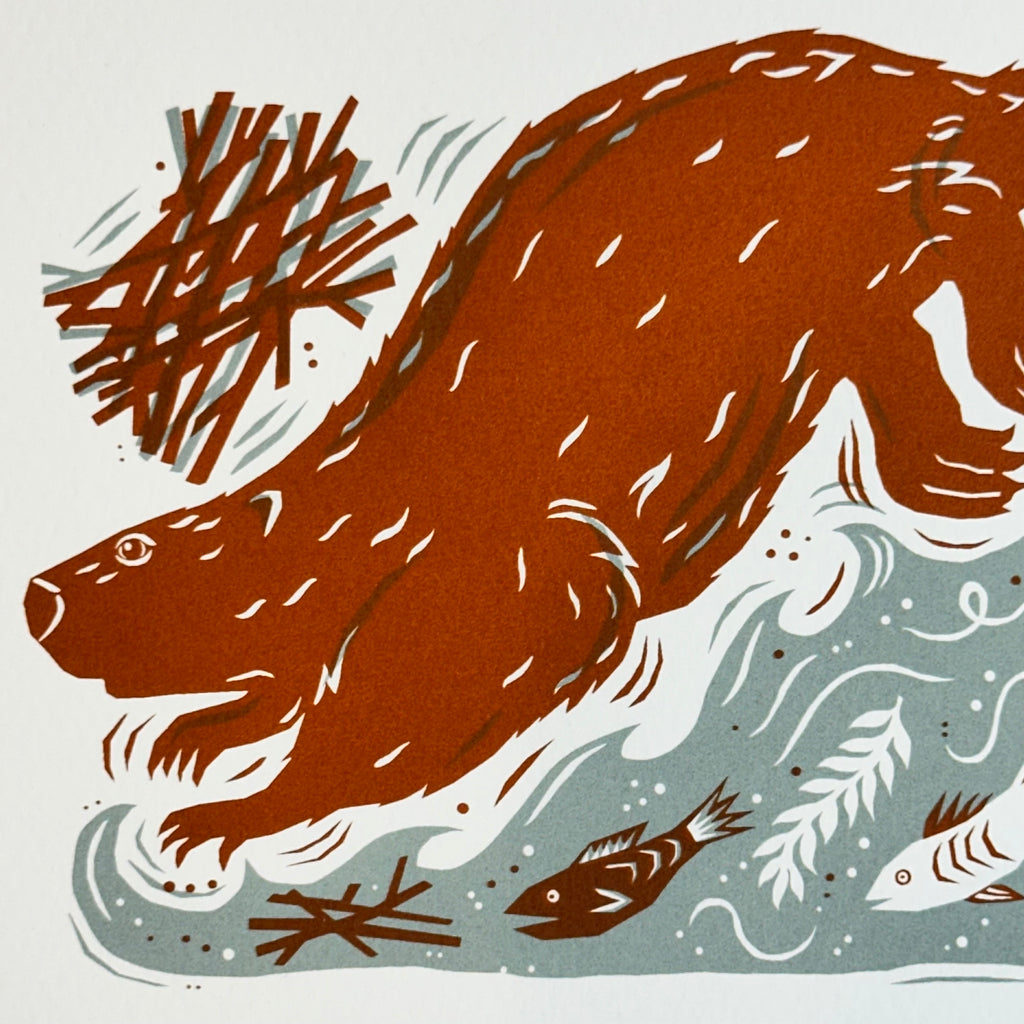 Ltd Edition Screenprint - Beaver